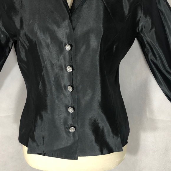 💜 NWOT, JS COLLECTION , Size 10 , Black Top . - Picture 4 of 8